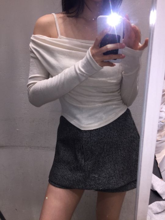 mars韓國代購㊣女裝新款真品25秋冬休閑職業熱賣長袖T恤假兩件mars長袖T恤