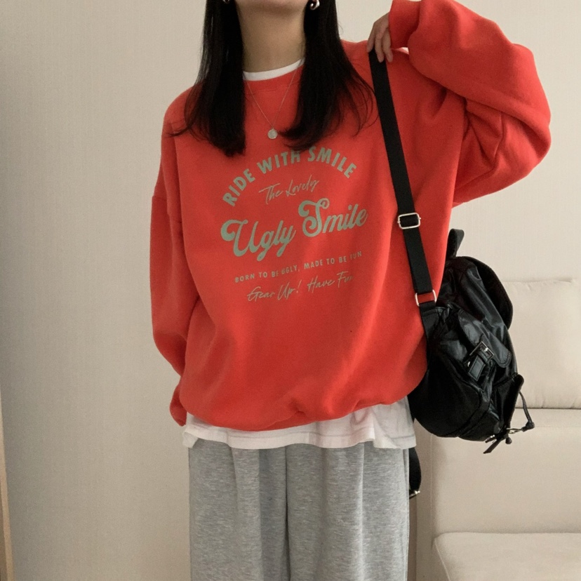 HELLO JINI韓國代購㊣女裝新品時尚熱賣休閑真品25秋冬衛衣HELLO JINI衛衣圖色2