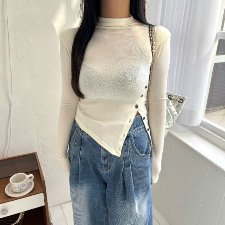 mars東大門㊣代購女裝新款熱賣25秋冬休閑推薦真品時尚長袖T恤mars長袖T恤圖色2