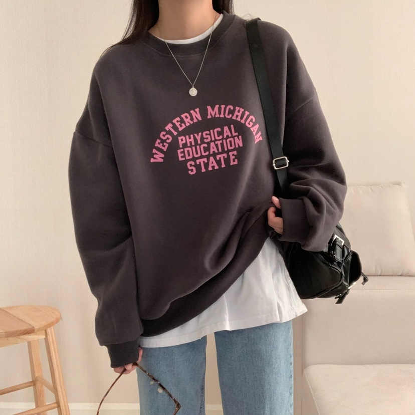 HELLO JINI東大門㊣實拍女裝新款休閑時尚25秋冬職業推薦衛衣HELLO JINI衛衣