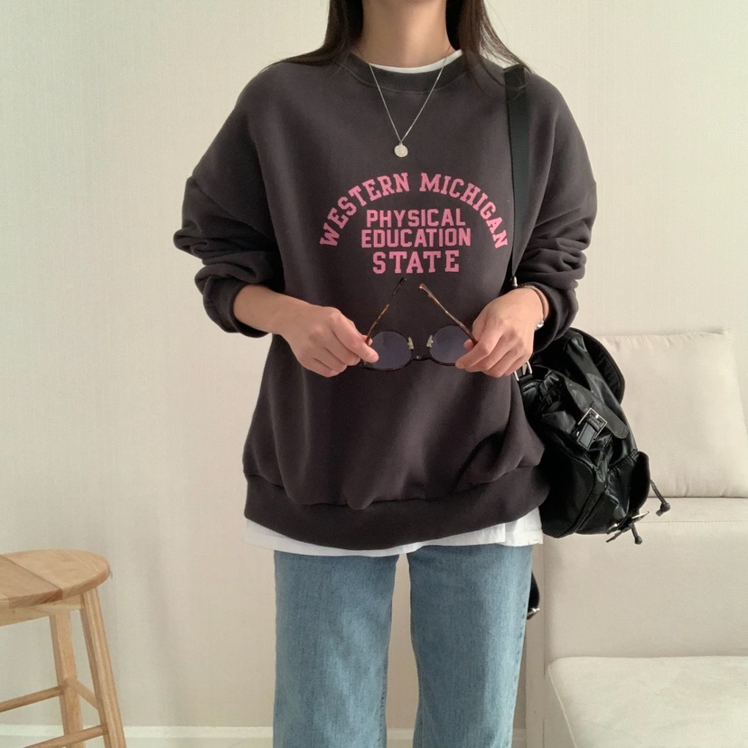 HELLO JINI東大門㊣實拍女裝新款休閑時尚25秋冬職業推薦衛衣HELLO JINI衛衣