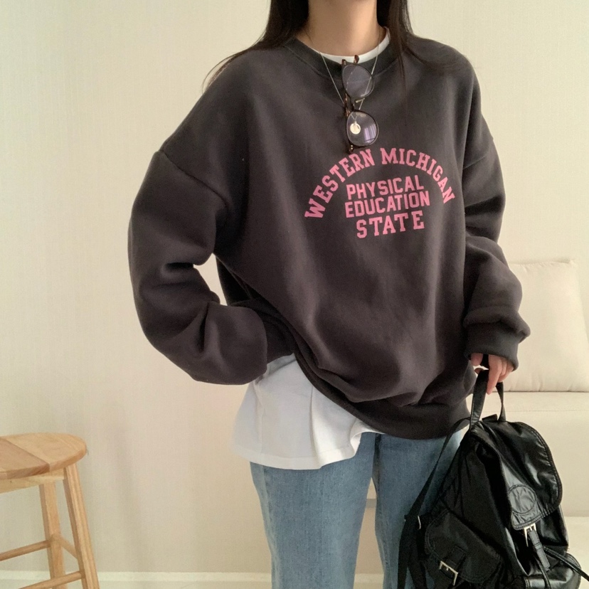 HELLO JINI東大門㊣實拍女裝新款休閑時尚25秋冬職業推薦衛衣HELLO JINI衛衣