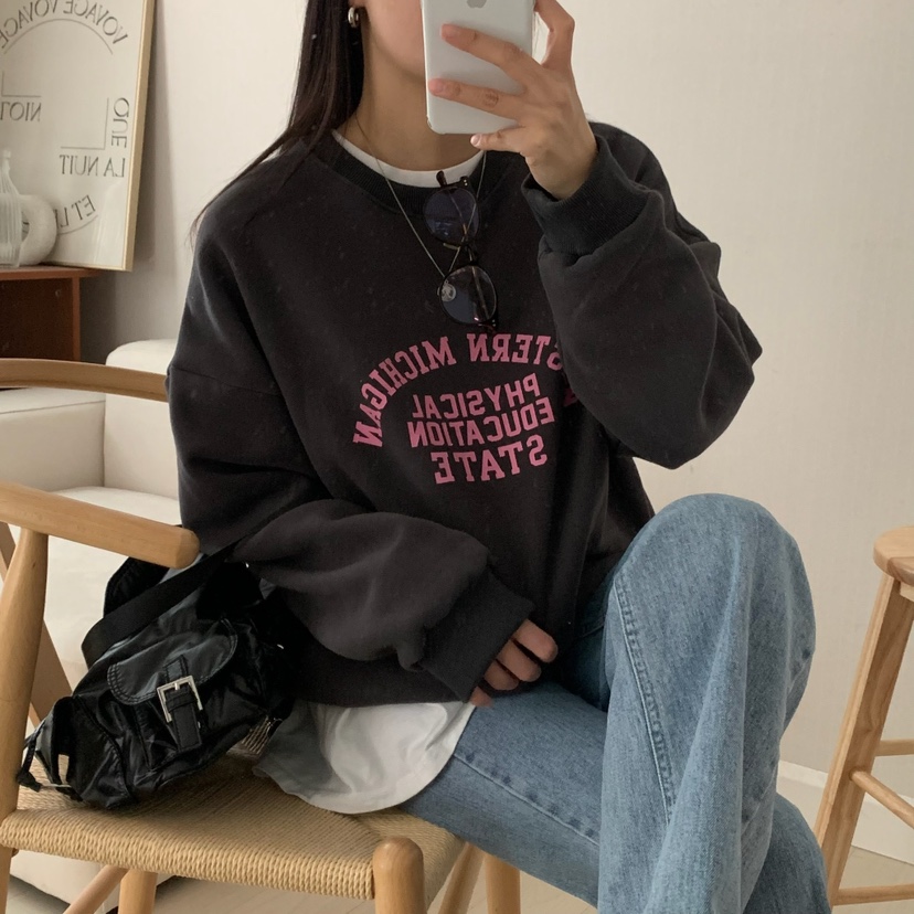 HELLO JINI東大門㊣實拍女裝新款休閑時尚25秋冬職業推薦衛衣HELLO JINI衛衣