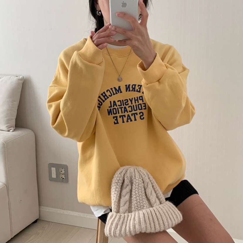 HELLO JINI東大門㊣實拍女裝新款休閑時尚25秋冬職業推薦衛衣HELLO JINI衛衣