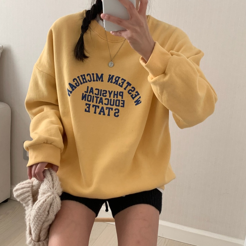 HELLO JINI東大門㊣實拍女裝新款休閑時尚25秋冬職業推薦衛衣HELLO JINI衛衣