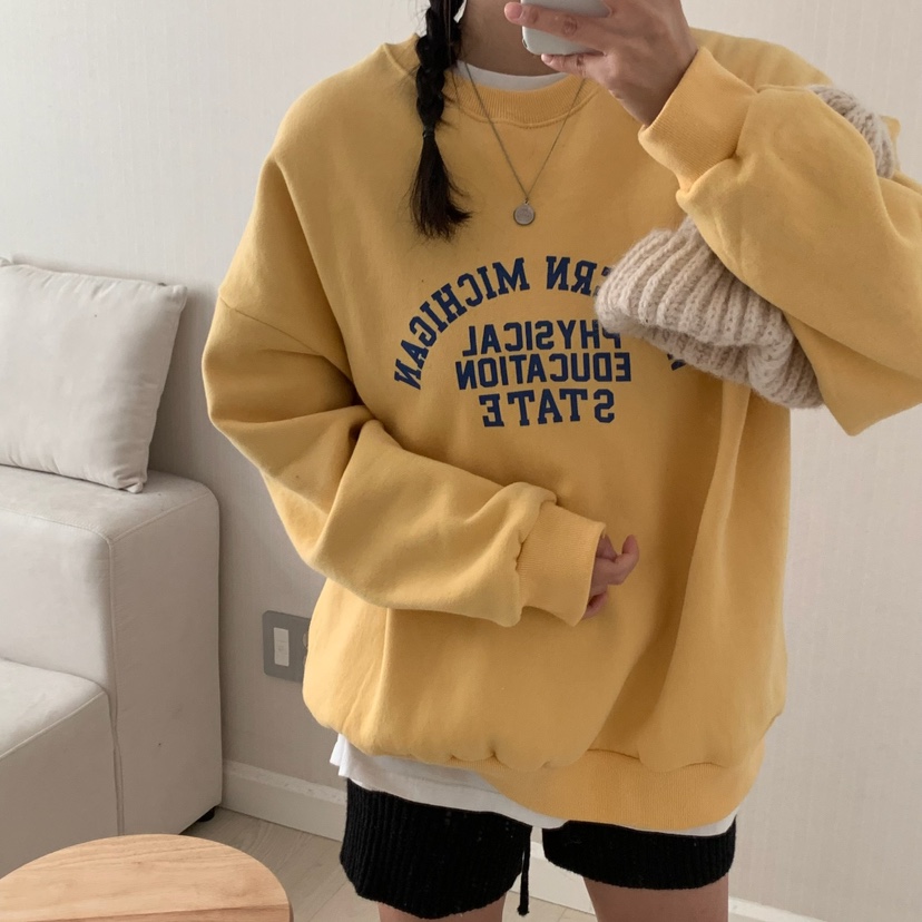 HELLO JINI東大門㊣實拍女裝新款休閑時尚25秋冬職業推薦衛衣HELLO JINI衛衣