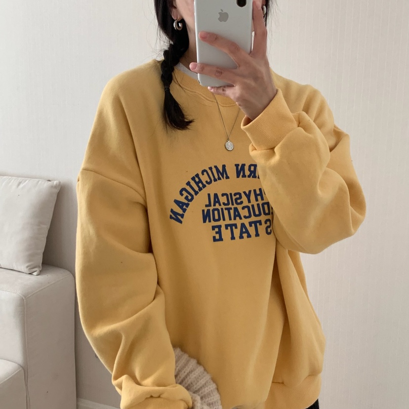 HELLO JINI東大門㊣實拍女裝新款休閑時尚25秋冬職業推薦衛衣HELLO JINI衛衣