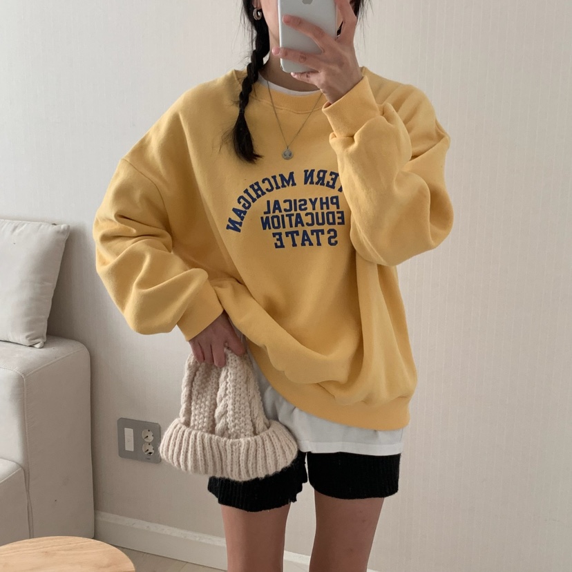 HELLO JINI東大門㊣實拍女裝新款休閑時尚25秋冬職業推薦衛衣HELLO JINI衛衣