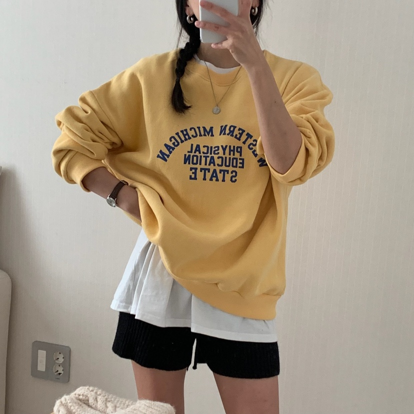 HELLO JINI東大門㊣實拍女裝新款休閑時尚25秋冬職業推薦衛衣HELLO JINI衛衣