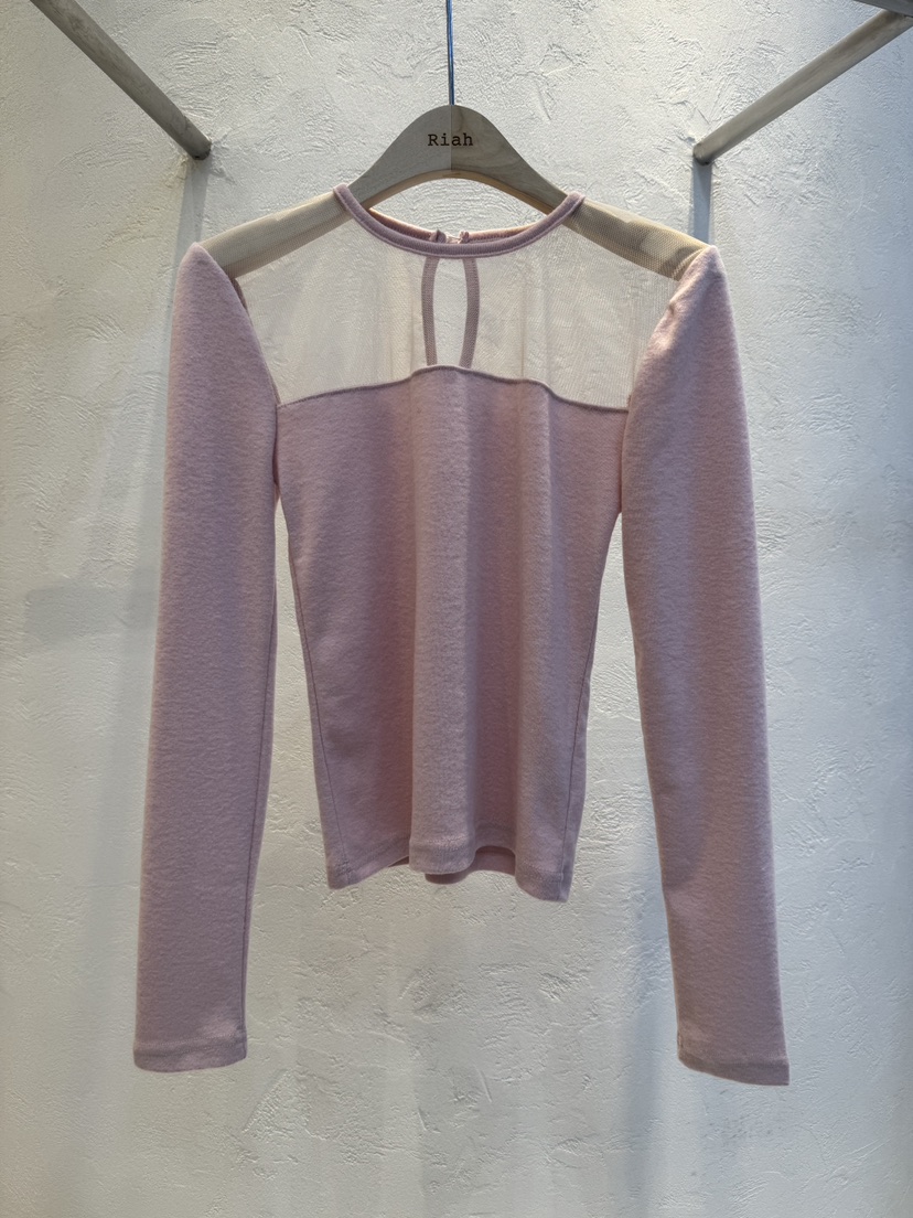 RIAH東大門㊣實拍女士新品休閑熱賣25秋冬人氣推薦長袖T恤透明RIAH長袖T恤圖色1
