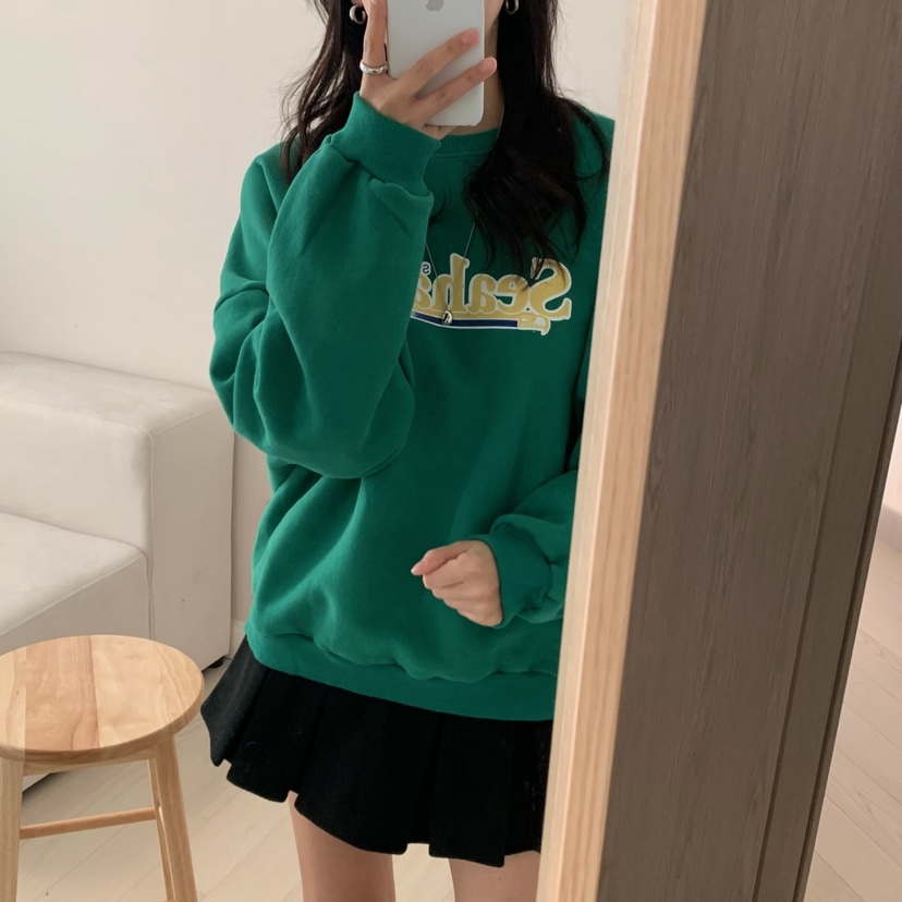 HELLO JINI東大門㊣實拍女士新品真品25秋冬休閑熱賣時尚衛衣HELLO JINI衛衣