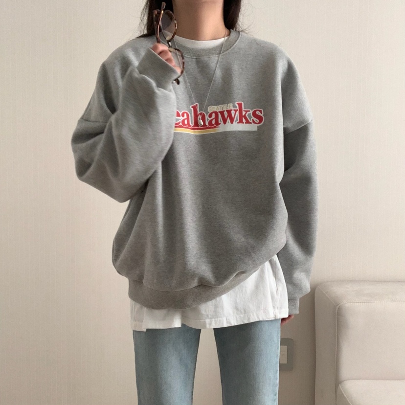 HELLO JINI東大門㊣實拍女士新品真品25秋冬休閑熱賣時尚衛衣HELLO JINI衛衣