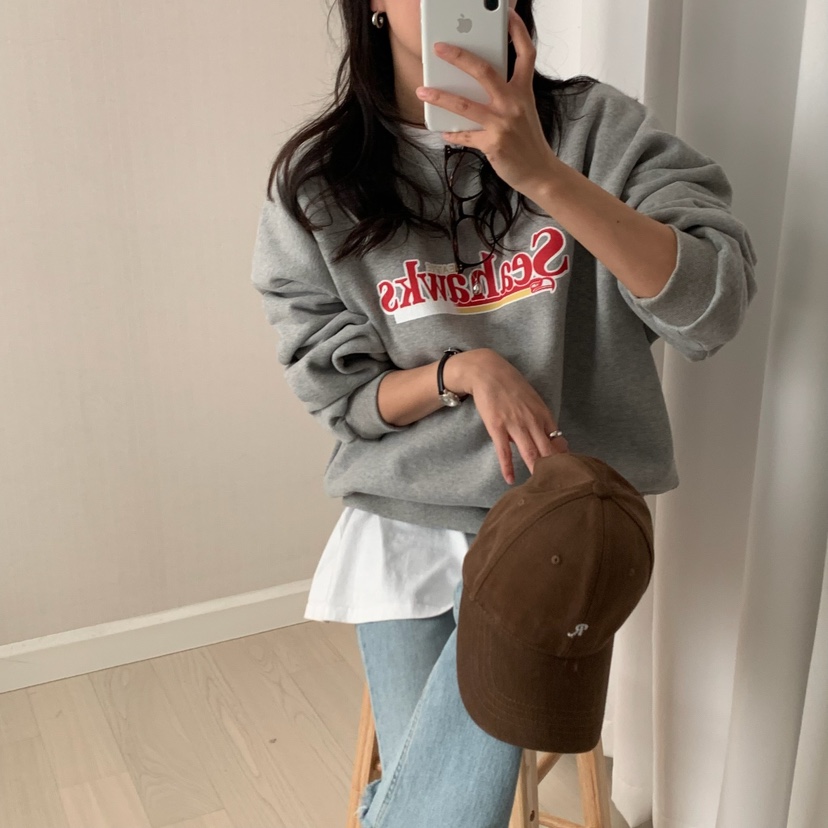 HELLO JINI東大門㊣實拍女士新品真品25秋冬休閑熱賣時尚衛衣HELLO JINI衛衣