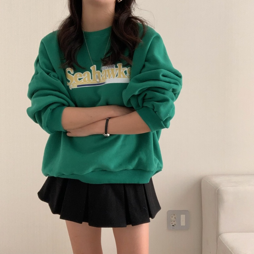 HELLO JINI東大門㊣實拍女士新品真品25秋冬休閑熱賣時尚衛衣HELLO JINI衛衣圖色1