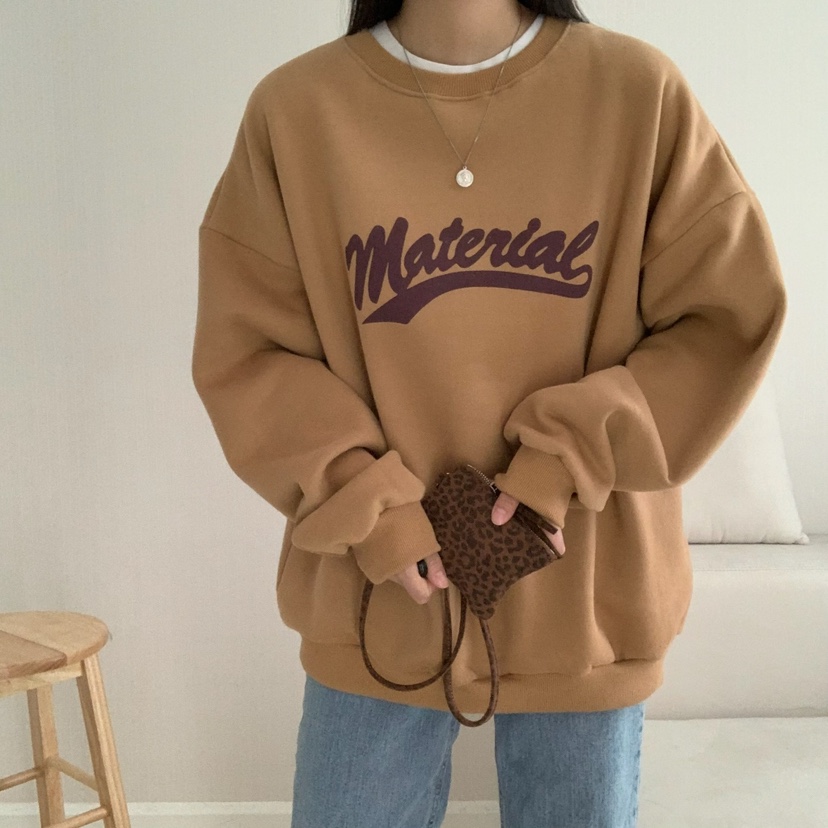 HELLO JINI東大門㊣實拍女裝新款25秋冬真品時尚休閑人氣衛衣HELLO JINI衛衣圖色1