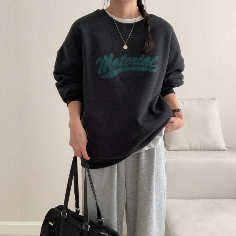 HELLO JINI東大門㊣實拍女裝新款25秋冬真品時尚休閑人氣衛衣HELLO JINI衛衣圖色2