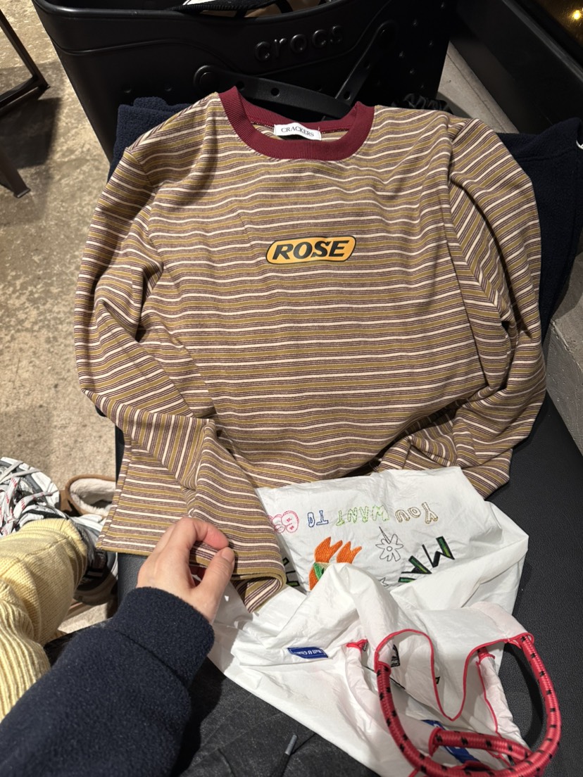 CRACKERS韓國代購㊣女士新款休閑推薦25秋冬人氣熱賣長袖T恤CRACKERS長袖T恤