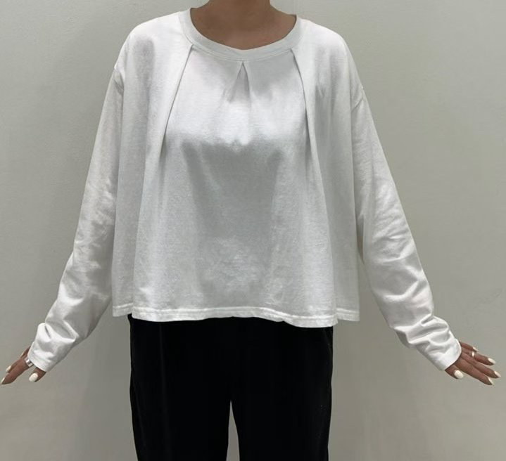 ZACCU東大門㊣代購女士新品休閑職業時尚熱賣人氣長袖T恤褶皺ZACCU長袖T恤