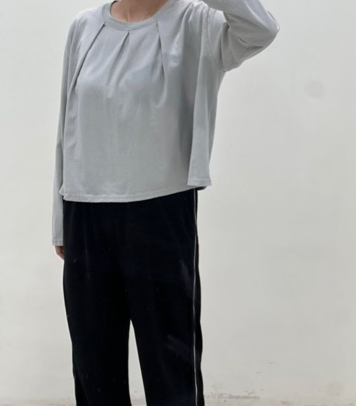 ZACCU東大門㊣代購女士新品休閑職業時尚熱賣人氣長袖T恤褶皺ZACCU長袖T恤