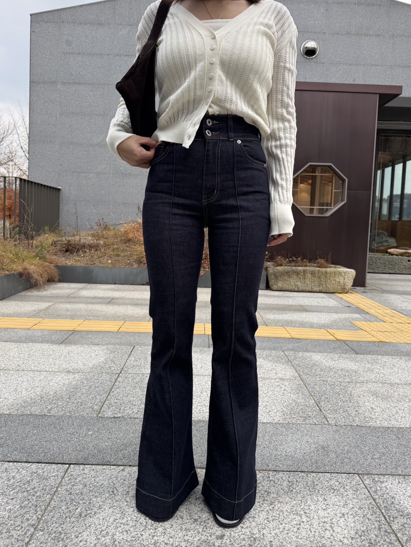 RIAH東大門㊣實拍女裝新款休閑熱賣時尚真品25秋冬牛仔褲褶裥RIAH牛仔褲