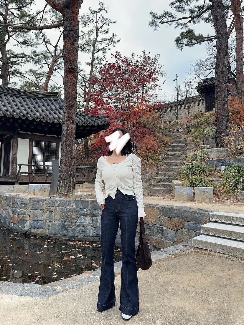 RIAH東大門㊣實拍女裝新款休閑熱賣時尚真品25秋冬牛仔褲褶裥RIAH牛仔褲