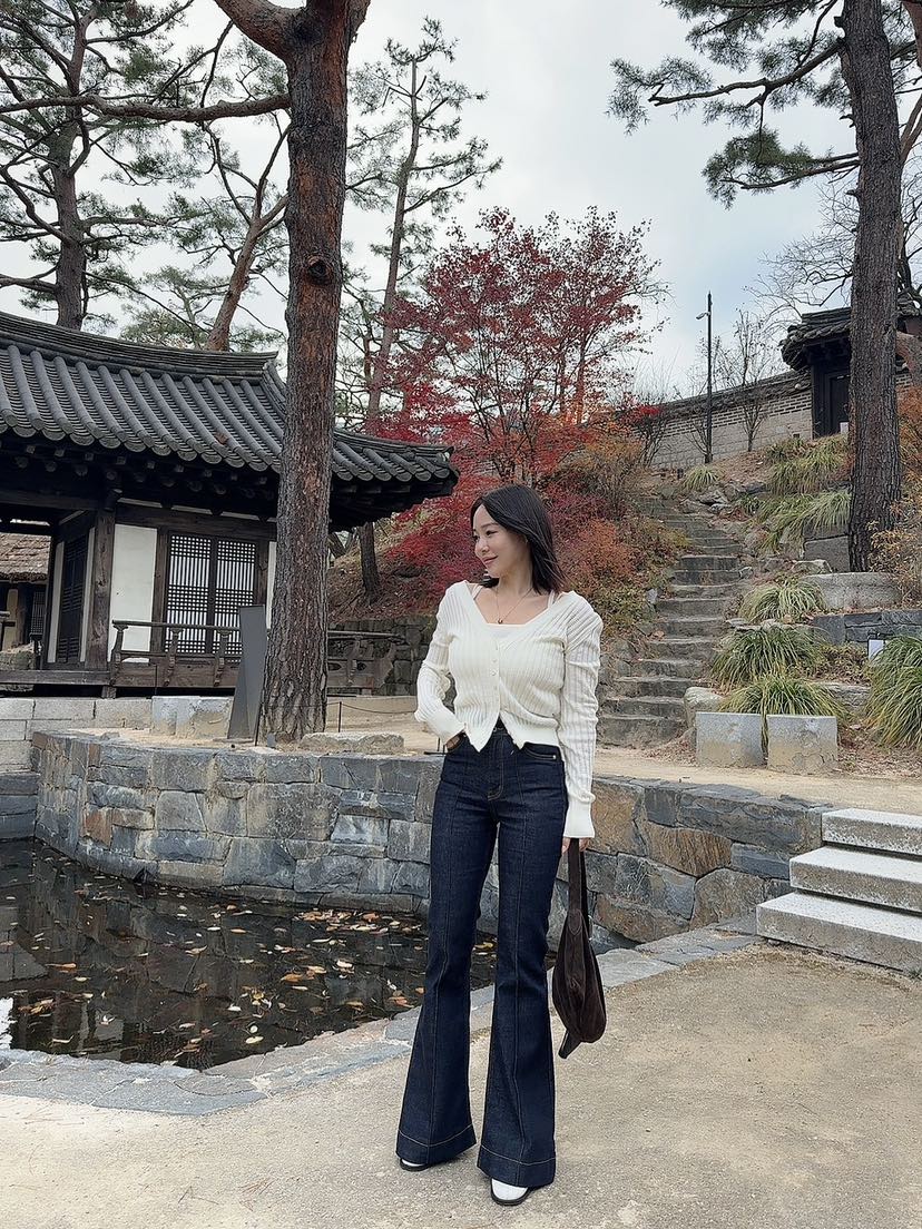 RIAH東大門㊣實拍女裝新款休閑熱賣時尚真品25秋冬牛仔褲褶裥RIAH牛仔褲