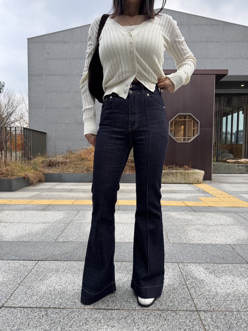 RIAH東大門㊣實拍女裝新款休閑熱賣時尚真品25秋冬牛仔褲褶裥RIAH牛仔褲