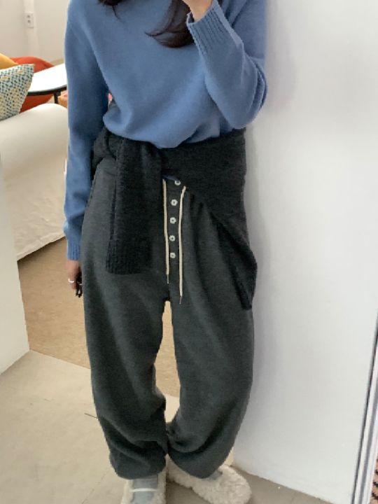 DOIT東大門㊣實拍女士新品熱賣人氣25秋冬休閑時尚休閑褲紐扣DOIT休閑褲