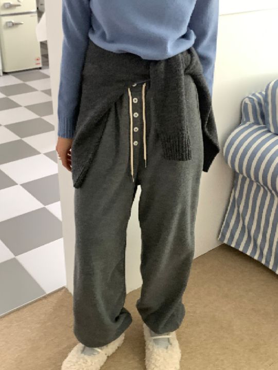 DOIT東大門㊣實拍女士新品熱賣人氣25秋冬休閑時尚休閑褲紐扣DOIT休閑褲