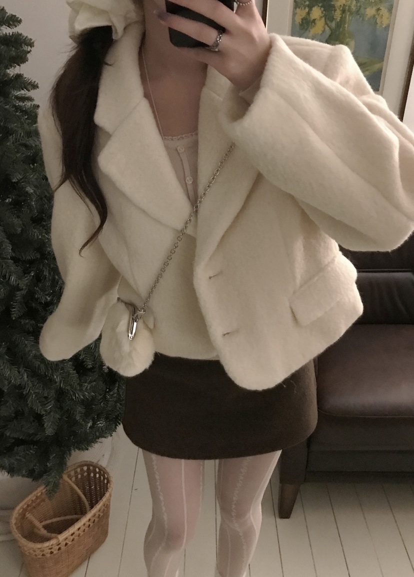 DARLUZ_MI東大門㊣直郵女士新品人氣推薦時尚真品短款大衣羊毛DARLUZ_MI短款大衣