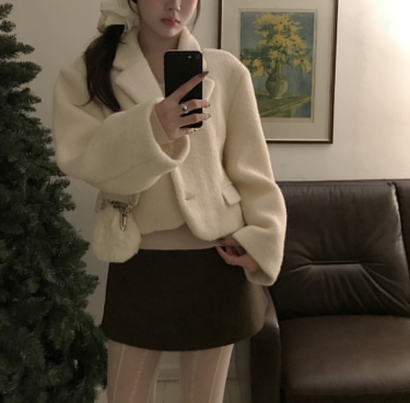 DARLUZ_MI東大門㊣直郵女士新品人氣推薦時尚真品短款大衣羊毛DARLUZ_MI短款大衣