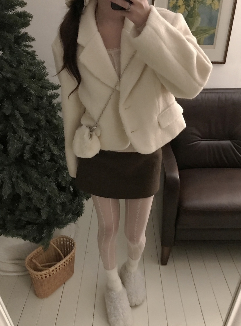 DARLUZ_MI東大門㊣直郵女士新品人氣推薦時尚真品短款大衣羊毛DARLUZ_MI短款大衣