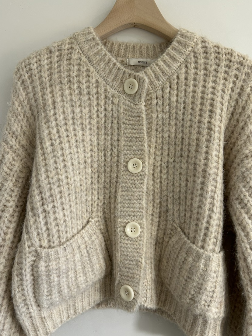 NOTICE東大門㊣代購女裝新品推薦真品25秋冬毛衣短款針織開衫NOTICE毛衣