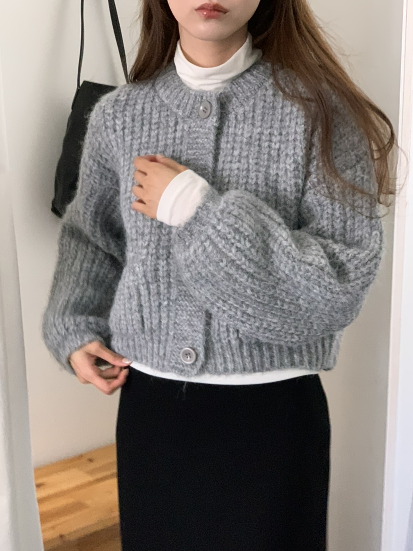 NOTICE東大門㊣代購女裝新品推薦真品25秋冬毛衣短款針織開衫NOTICE毛衣