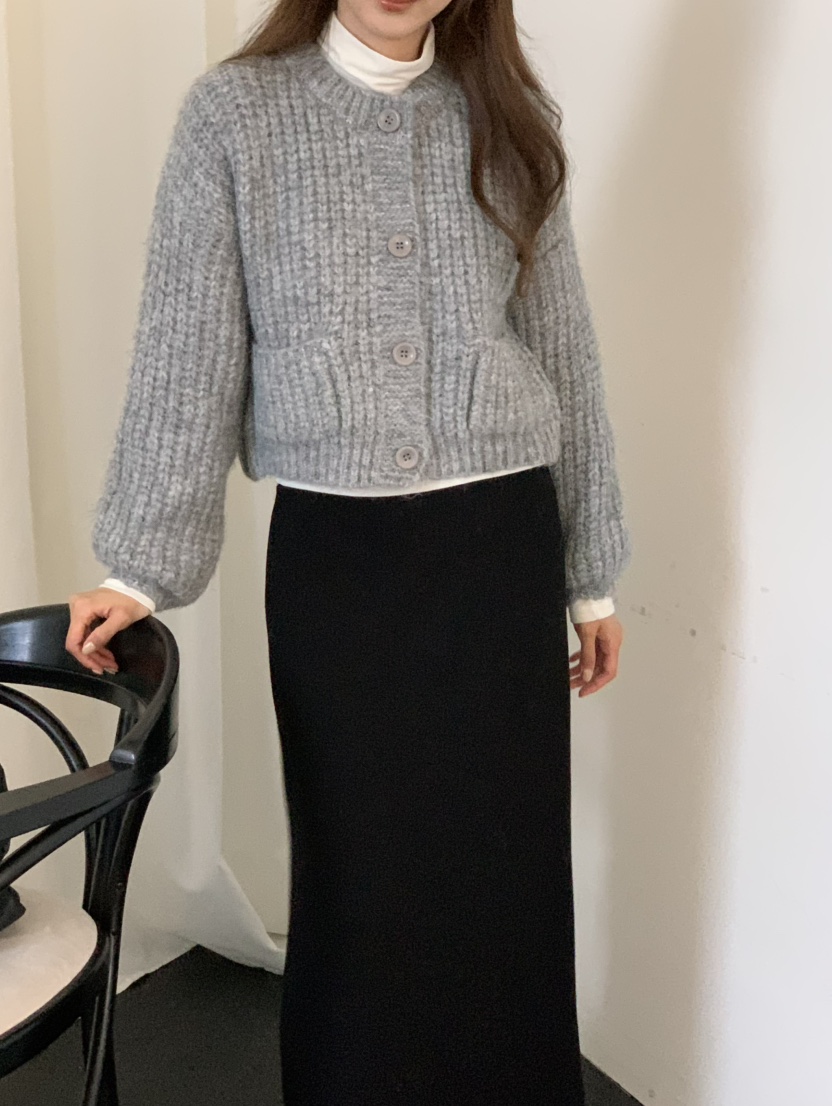 NOTICE東大門㊣代購女裝新品推薦真品25秋冬毛衣短款針織開衫NOTICE毛衣