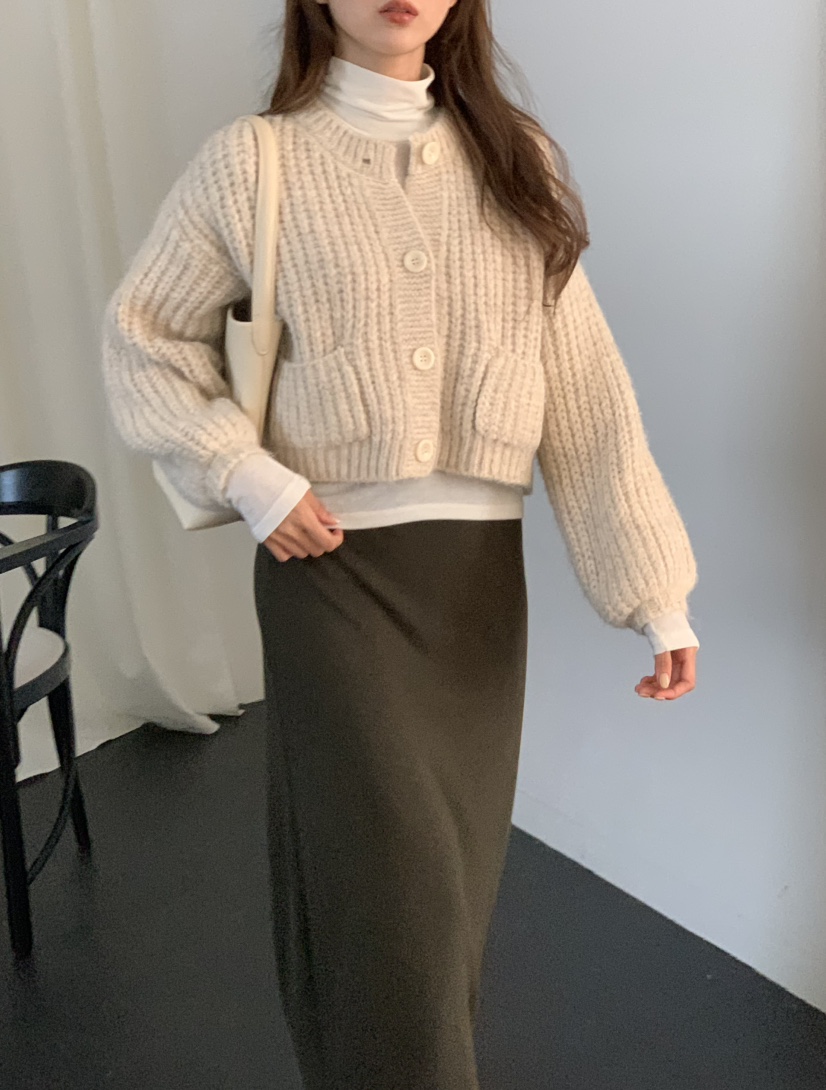 NOTICE東大門㊣代購女裝新品推薦真品25秋冬毛衣短款針織開衫NOTICE毛衣