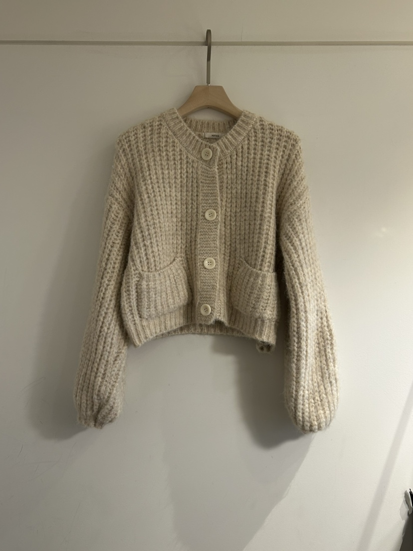 NOTICE東大門㊣代購女裝新品推薦真品25秋冬毛衣短款針織開衫NOTICE毛衣圖色1