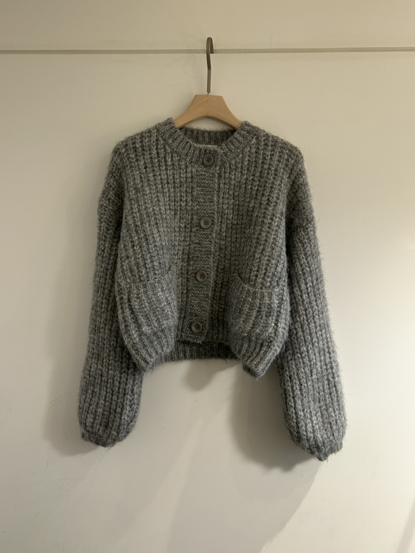 NOTICE東大門㊣代購女裝新品推薦真品25秋冬毛衣短款針織開衫NOTICE毛衣圖色2