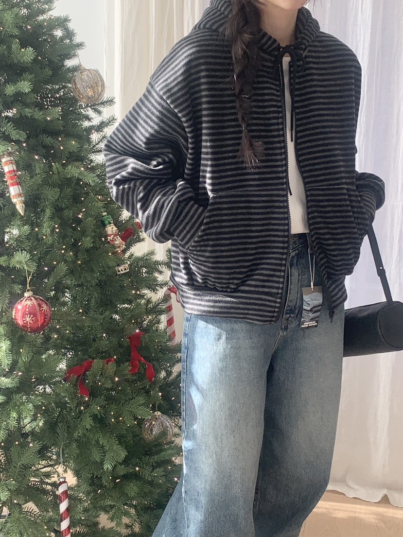 WOOD韓國直郵㊣女士新款熱賣真品職業推薦衛衣連帽拉鏈衫抓絨WOOD衛衣