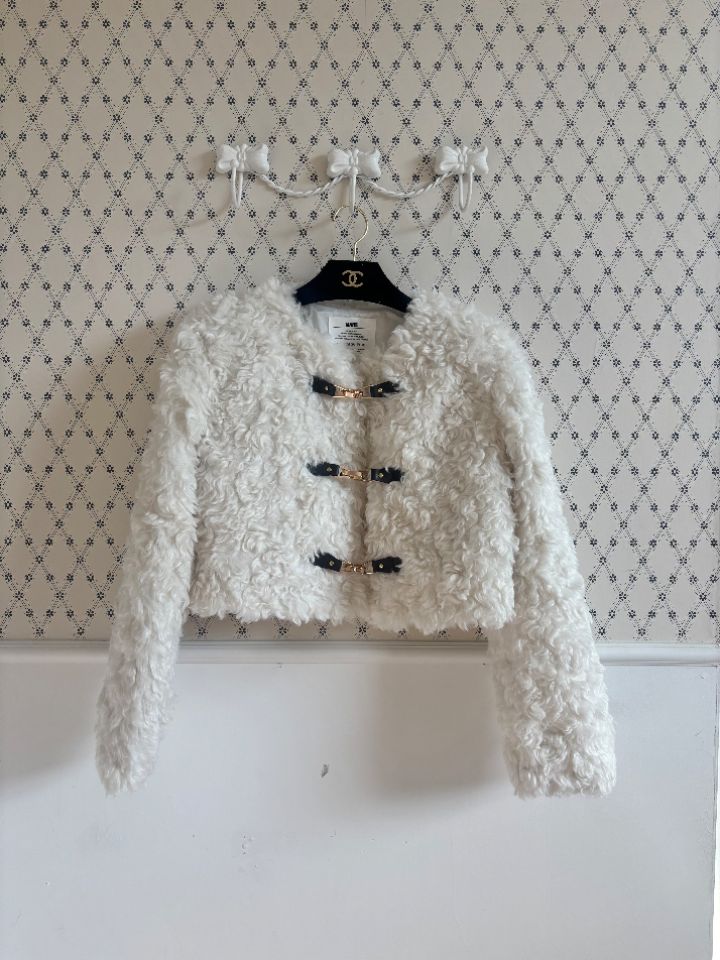 mars東大門㊣代購女裝新款真品人氣25秋冬職業短款大衣毛皮mars短款大衣