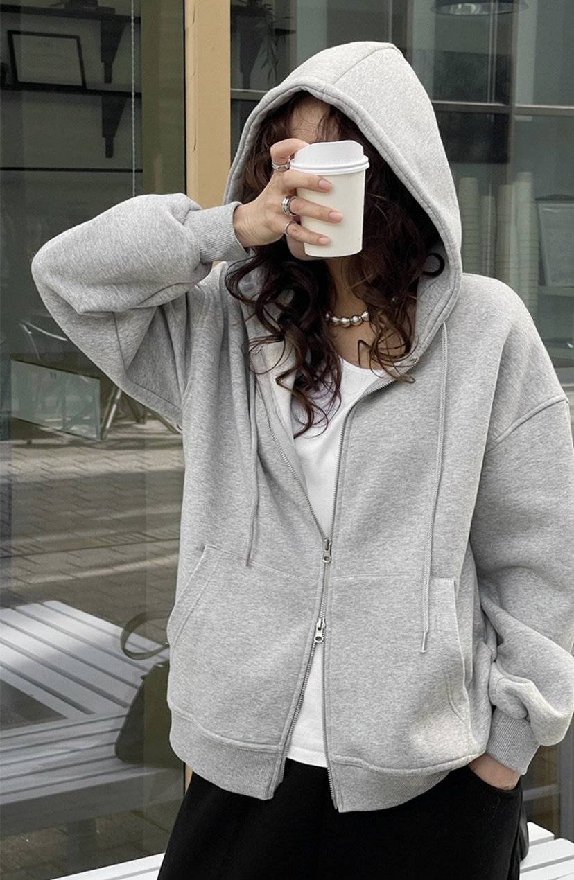 DARLUZ_MI東大門㊣直郵女裝新款真品職業推薦熱賣衛衣拉鏈連帽DARLUZ_MI衛衣