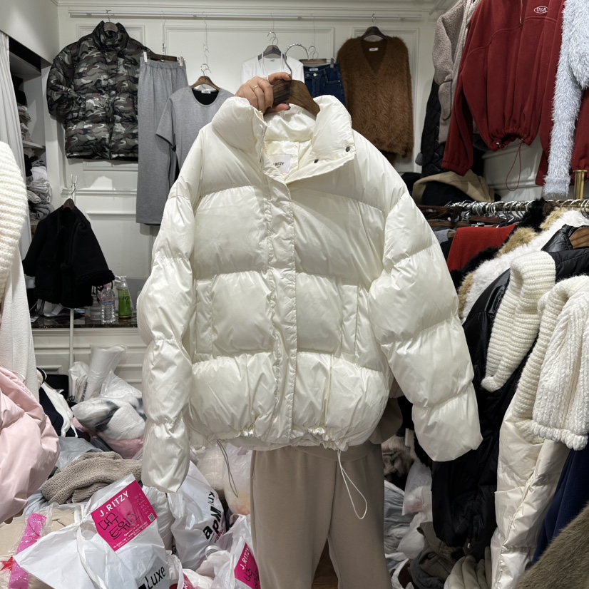 J.RITZY韓國代購㊣女裝新款時尚職業真品25秋冬人氣短款棉服J.RITZY短款棉服圖色1