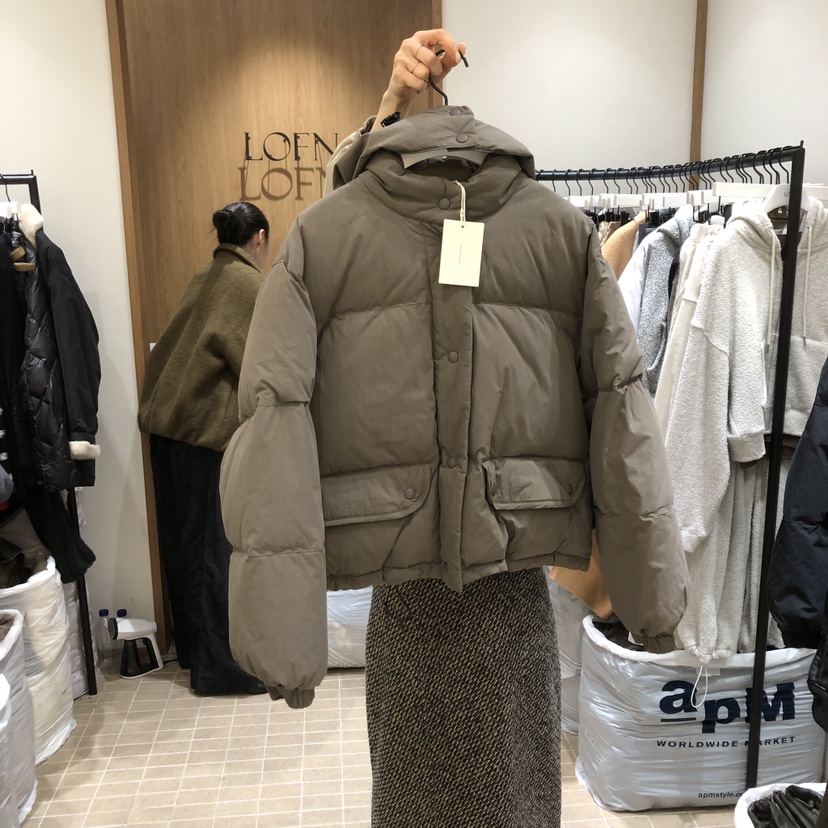 LOFN東大門㊣實拍女士新款職業休閑熱賣短款羽絨服鴨子羽絨LOFN短款羽絨服圖色2