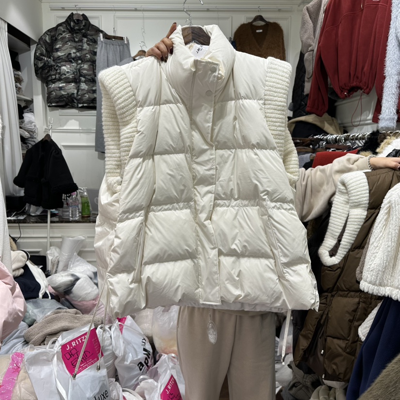 J.RITZY東大門㊣直郵女士新款25秋冬人氣休閑職業馬甲絎縫J.RITZY馬甲圖色1