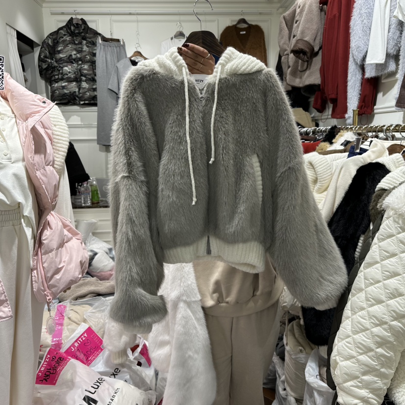 J.RITZY東大門㊣直郵女士新品熱賣25秋冬真品職業夾克連帽J.RITZY夾克圖色2