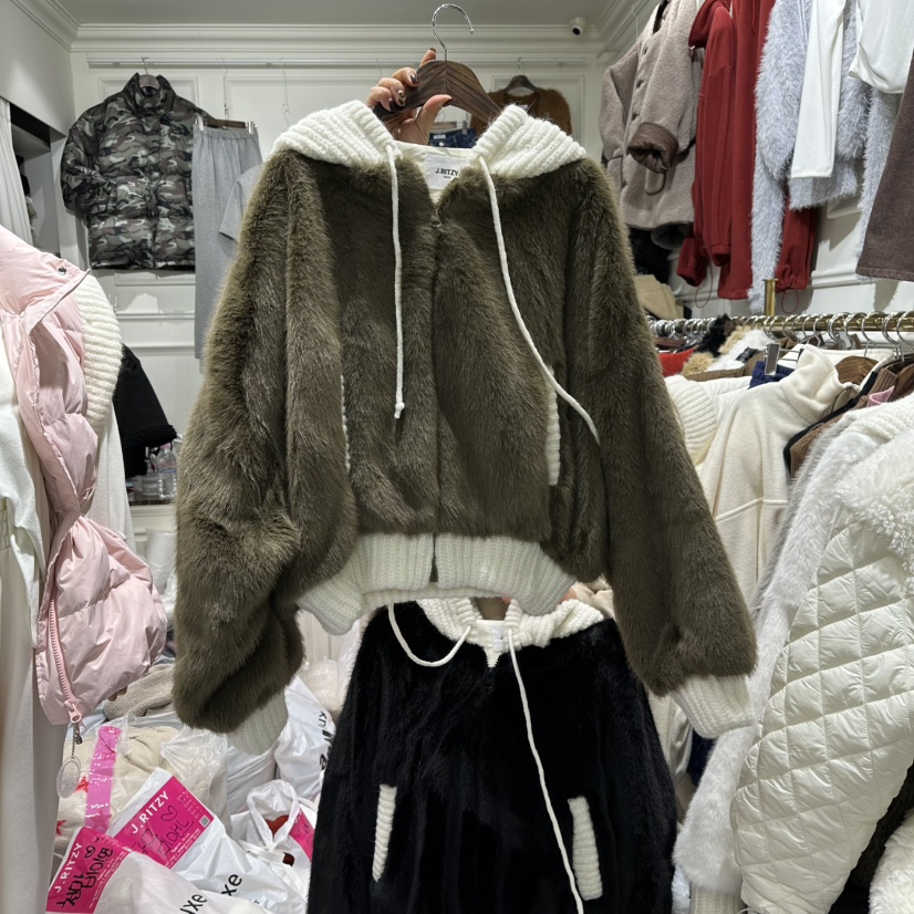 J.RITZY東大門㊣直郵女士新品熱賣25秋冬真品職業夾克連帽J.RITZY夾克圖色3