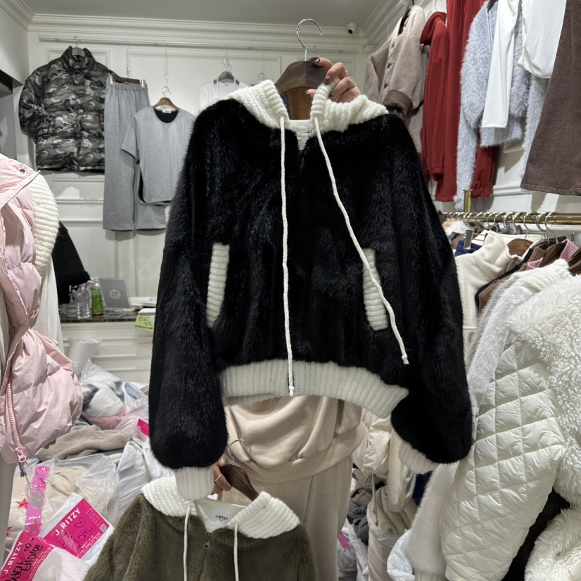 J.RITZY東大門㊣直郵女士新品熱賣25秋冬真品職業夾克連帽J.RITZY夾克圖色4