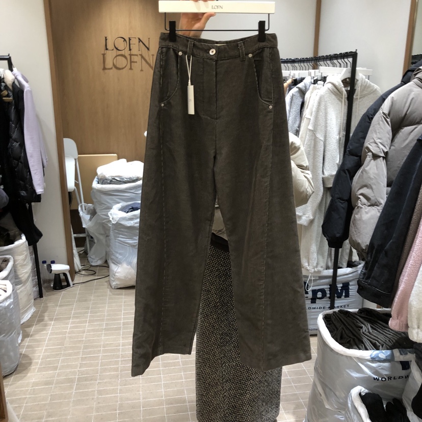 LOFN韓國代購㊣女裝新品時尚職業熱賣休閑推薦25秋冬休閑褲LOFN休閑褲圖色2