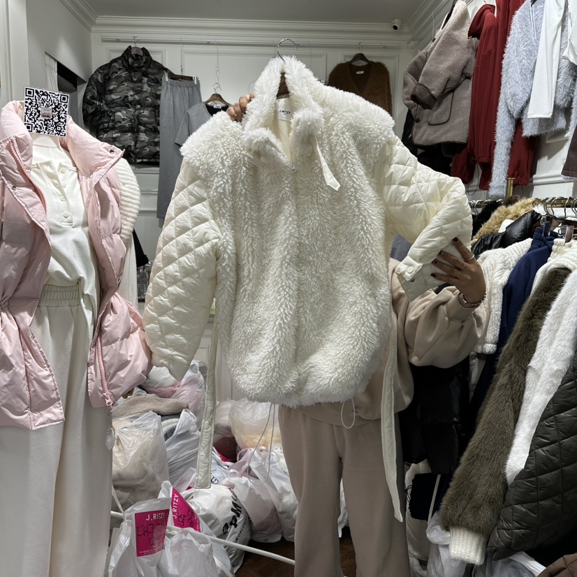 J.RITZY東大門㊣直郵女裝新款休閑真品職業短款棉服腰帶棉J.RITZY短款棉服