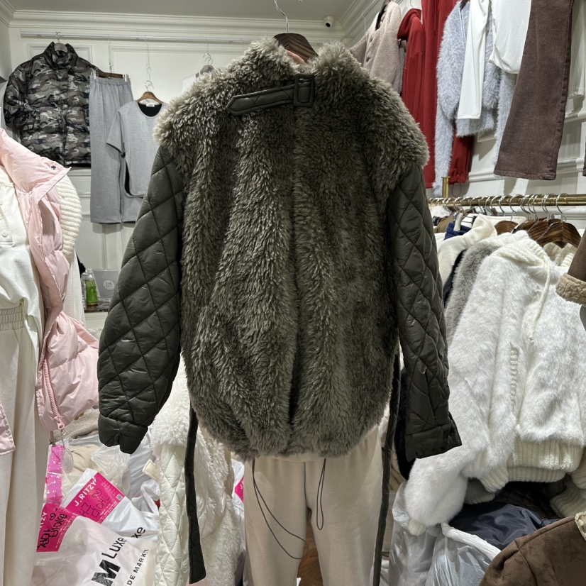 J.RITZY東大門㊣直郵女裝新款休閑真品職業短款棉服腰帶棉J.RITZY短款棉服圖色2